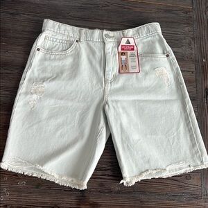 LEVIS STRAUSS SIGNATURE GIRLS  SIZE 18 REG Distressed Denim Shorts